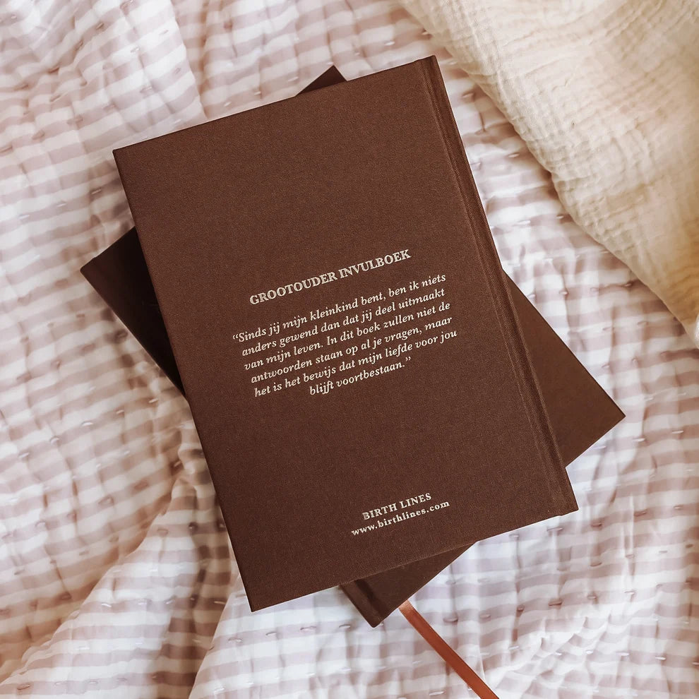 Sinds jij mijn kleinkind bent – Livre à remplir pour grands-parents avec souvenirs et leçons de vie sur 10 ans – Birth Lines