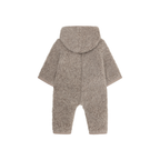 Baby buitenpak wool teddy - Camel Melange - 100% wol - HUTTEliHUT achterkant