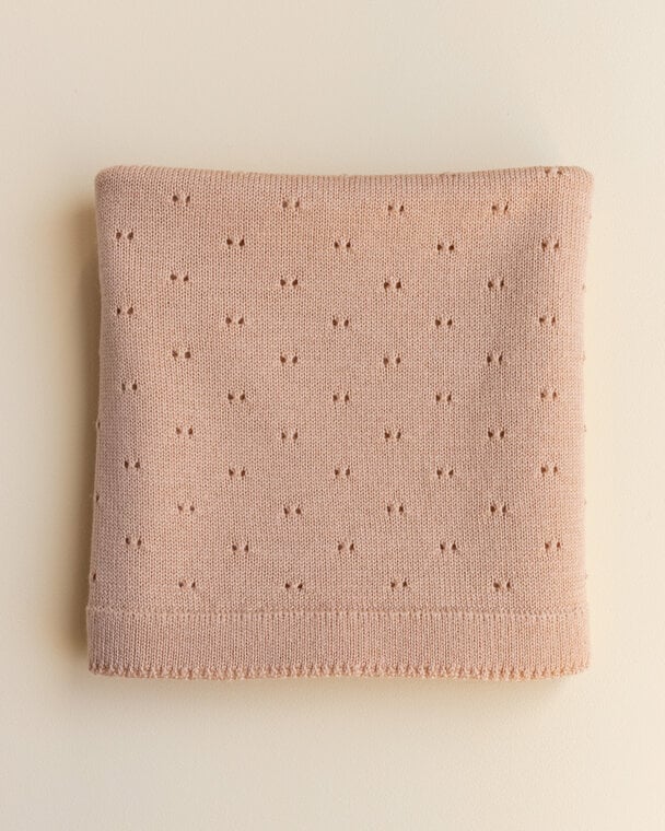 Baby Dekentje Ajour - Bibi Blanket - Merinowol - HVID