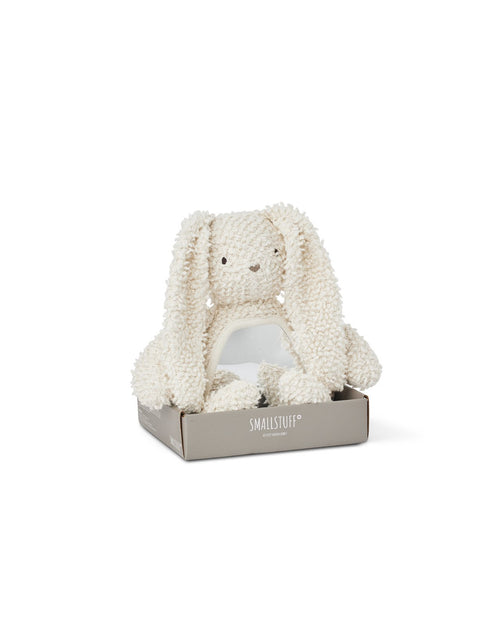 Activity Hase mit Spiegel – Baumwoll-Bouclé – Tummy Time Spielzeug – SmallStuff