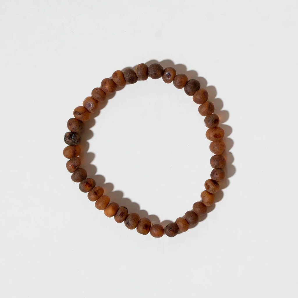 Raw Caramel Bracelet – Damenarmband aus rohem, karamellfarbenem Bernstein – Nirrimis