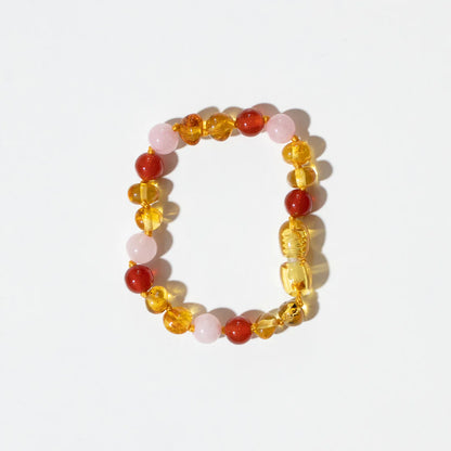 Barnsteen en edelstenen armband - Sofie - 14 cm - Kids 0-3 jaar - Nirrimis