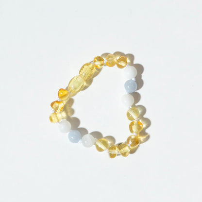 Barnsteen en edelstenen armband - Beachy - 14 cm - Kids 0-3 jaar - Nirrimis