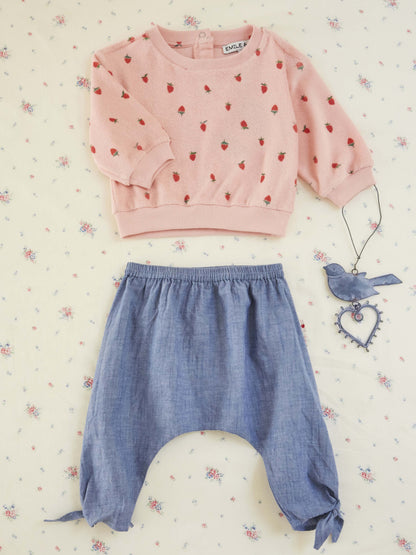 Pofbroekje - Sarouel Bebe - Katoen - Spijkerblauw - Emile et Ida