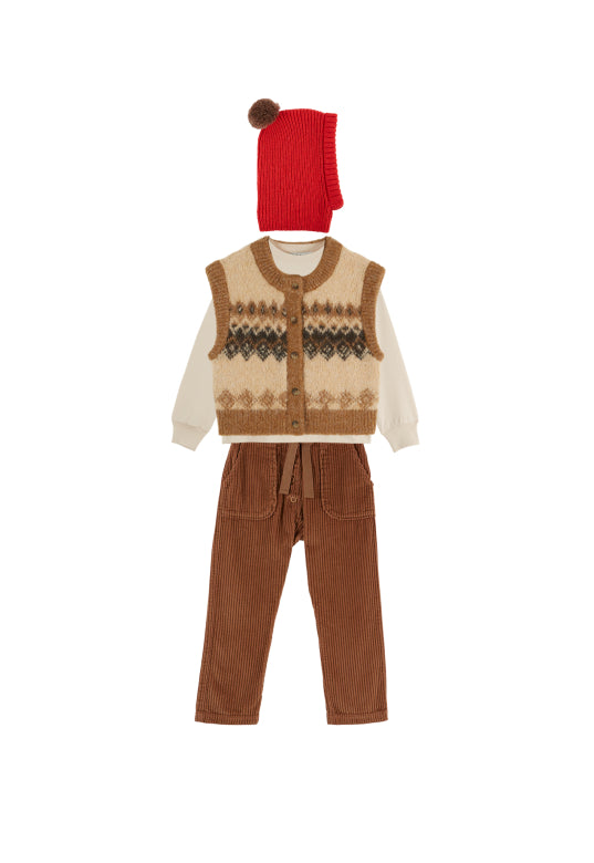 Corduroy broek Pantalon Garçon - Brownie - Biologisch katoen - Emile et Ida - productfoto - afbeelding 3