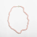 Rose Quartz Adult Necklace – Damesketting van natuurlijke rozenkwarts – 925 sterling zilver sluiting – Nirrimis