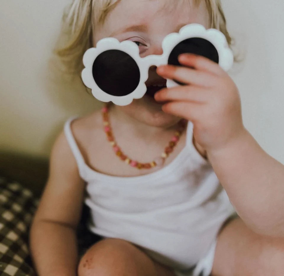 Bernstein- und Edelsteinkette - Bondi - 32 cm - Kinder 0-3 Jahre - Nirrimis