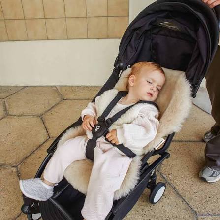 Merino wollen kinderwagen inleg Snuggler® - Peanut - BINIBAMBA