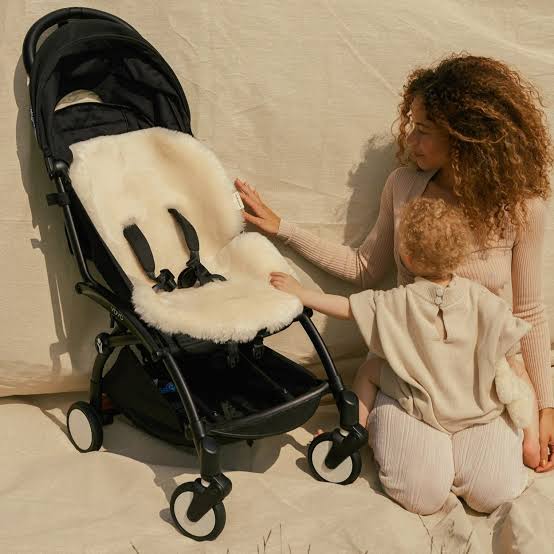 Merino wollen kinderwagen inleg Snuggler® - Peanut - BINIBAMBA