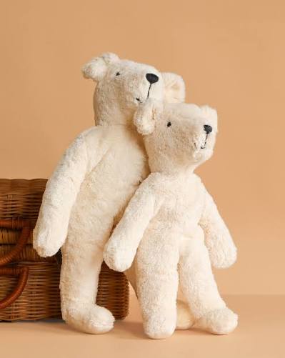 Kuscheltier - Floppy Animal Bear Small - Bio-Baumwolle & Schafwolle - White - Senger