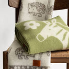 Wiegdeken - Biologisch wol - 65x90cm - Green/Picnic - Klippan