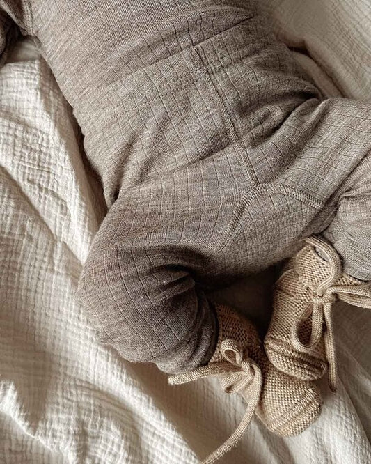 Leggings - Merino Wool - Pink/Old Rose - Joha