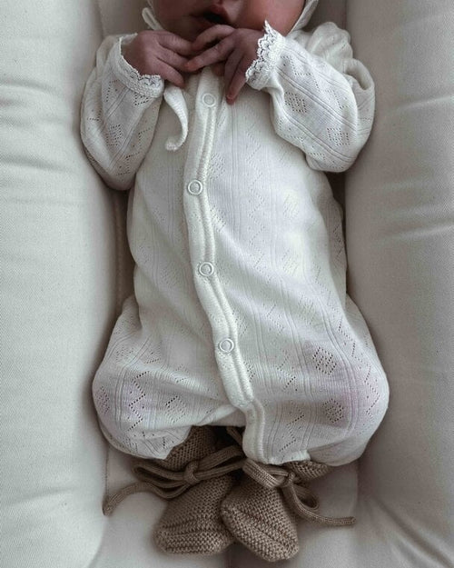 Boxpakje - Wol/Zijde - Pointelle - White - Joha - productfoto