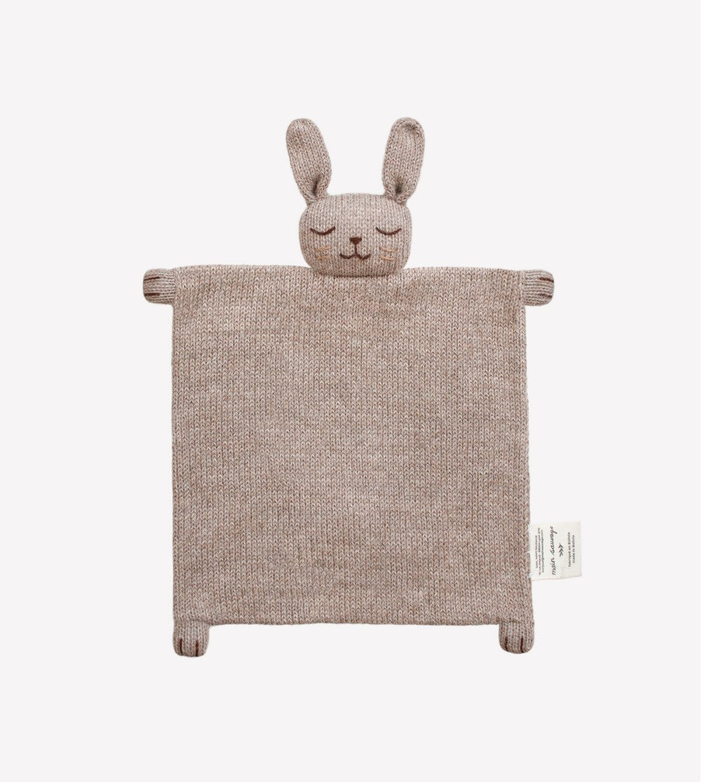 Gebreid knuffeldoekje - Alpaca wol - Bunny/Konijn - Sand - Main Sauvage