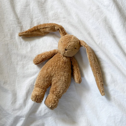 Knuffelkonijn met hartslag & white noise - The Humming Bunny 2.0 - Biologisch GOTS katoen - Moonie