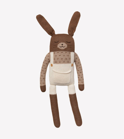 Grote konijnen knuffel - Large bunny - Ecru overall - Alpaca wol - Main Sauvage