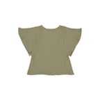 Vleermuis top - Korte mouw - Katoen - Khaki/Groen - Levv Labels achter