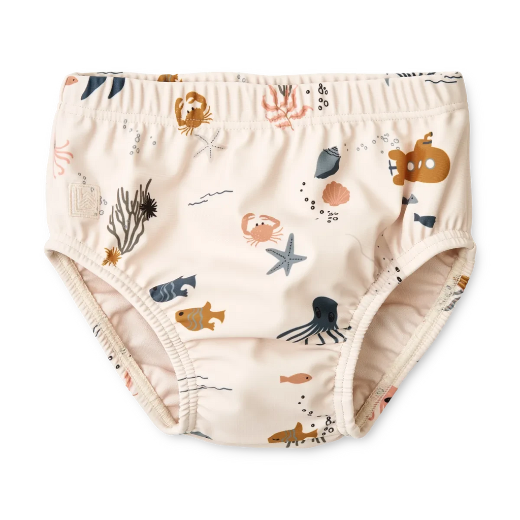 Liewood - Anthony Baby Printed Swim Pants - Zwembroekje - SPF 40+ - sea - zee