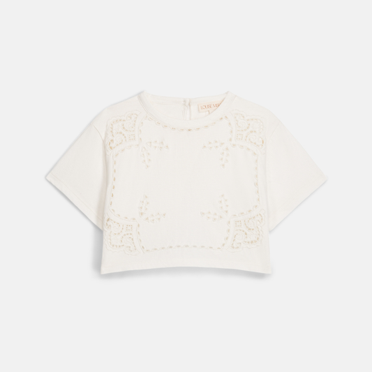 T-shirt Kalistee - Biologisch katoen - Off White/Wit - Louise Misha voor