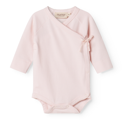MarMar Copenhagen Belita Wikkelromper met Lange Mouwen – Zacht Baby Romper  Biologisch Katoen & TENCEL™ Modal rosa licht roze