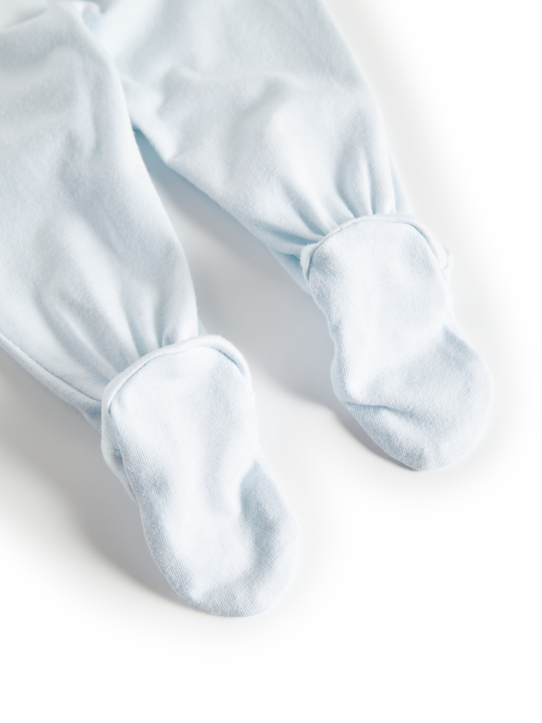 MarMar Copenhagen Piva Footed Pants – Zacht Modal Baby Broekje met Voetjes Biologisch Katoen & TENCEL™ Modal detail light blue