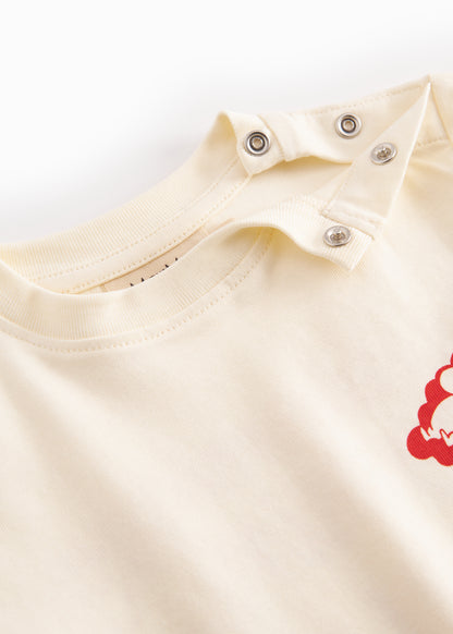 T-shirt Tad B - Moomin Daydreaming - Katoen jersey - MarMar Copenhagen knoopjes