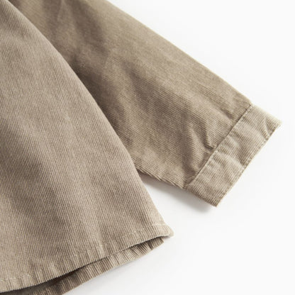 Overhemd top Tomi B - Biologisch katoen - Mud/bruin - Marmar Copenhagen mouw