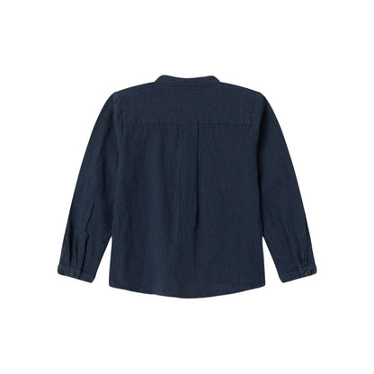 Overhemd top - Biologisch katoen - Dark Blue Stripe/navy - Marmar Copenhagen achterkant
