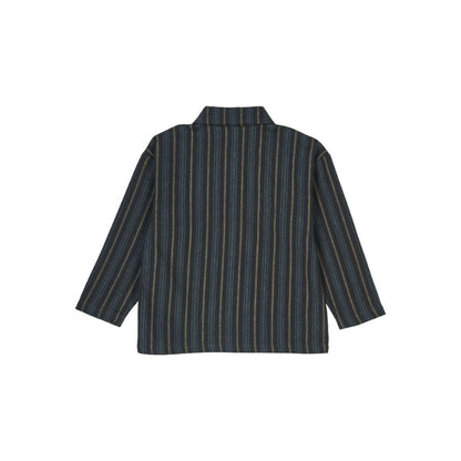 Overhemd top - Woven stripe - Biologisch katoen - Donkerblauw -  Müsli by Green Cotton achter