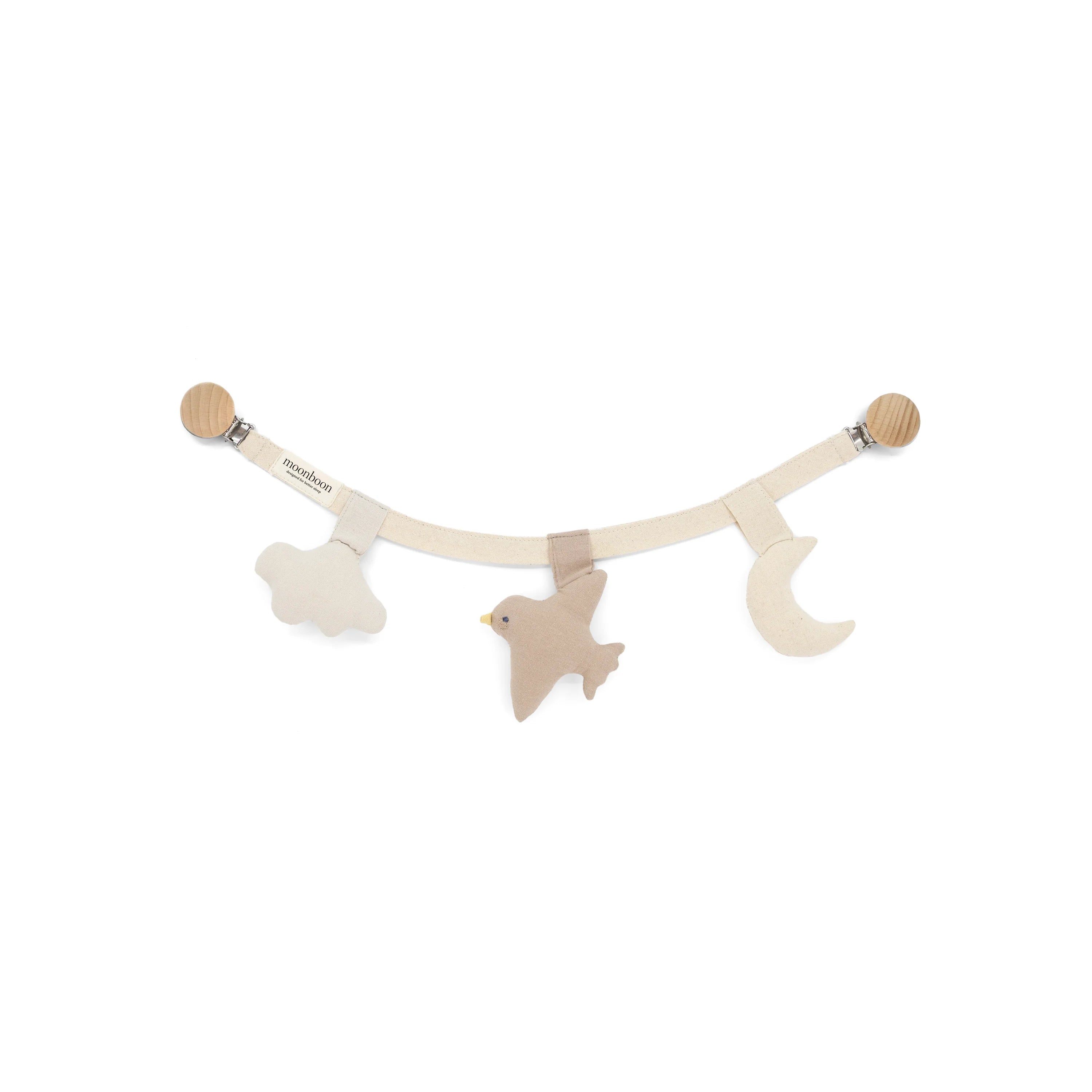 Kinderwagenketting - Over the moon - 100% Biologisch Katoen - Moonboon x Hans Christian Andersen - productfoto - afbeelding 2