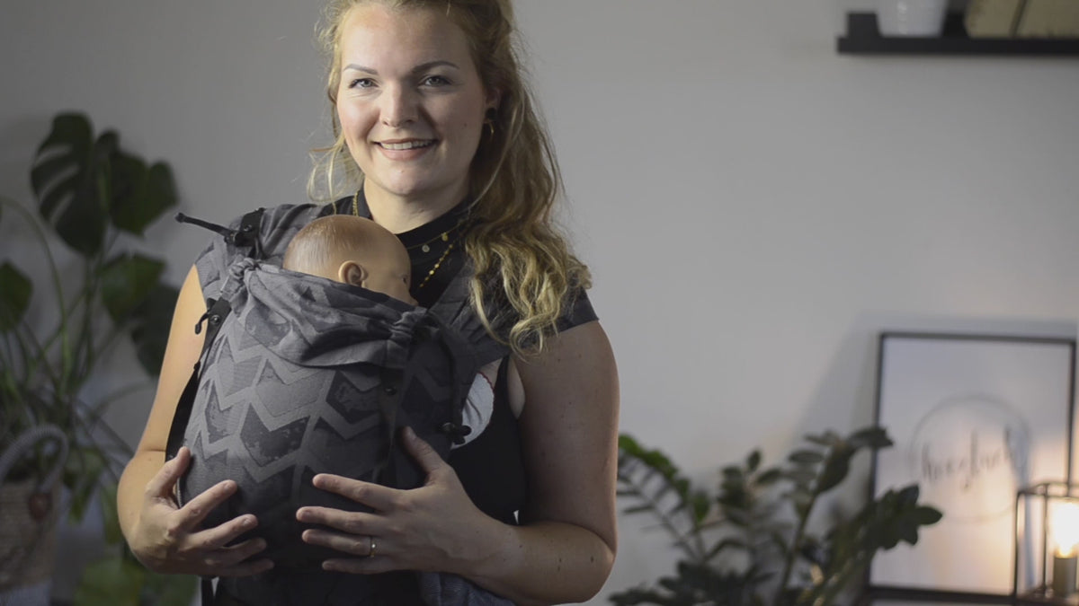 Primeo Grenada – Natural Linen – Porte-bébé ergonomique – Coton et lin – De 2,5 à 15 kg – Hoppediz