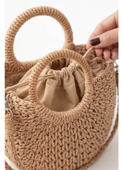 Mini Woven Bag - Kids - Cotton/Wicker - Mrs Ertha
