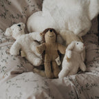 Baby stuffed animal sheep - organic cotton and sheep's wool - Senger Naturwelt and friends
