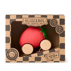Speelgoedauto Sweetie the Strawberry met garage & racebaan - 0+ jaar - Natuurrubber & FSC-hout - Oli&Carol