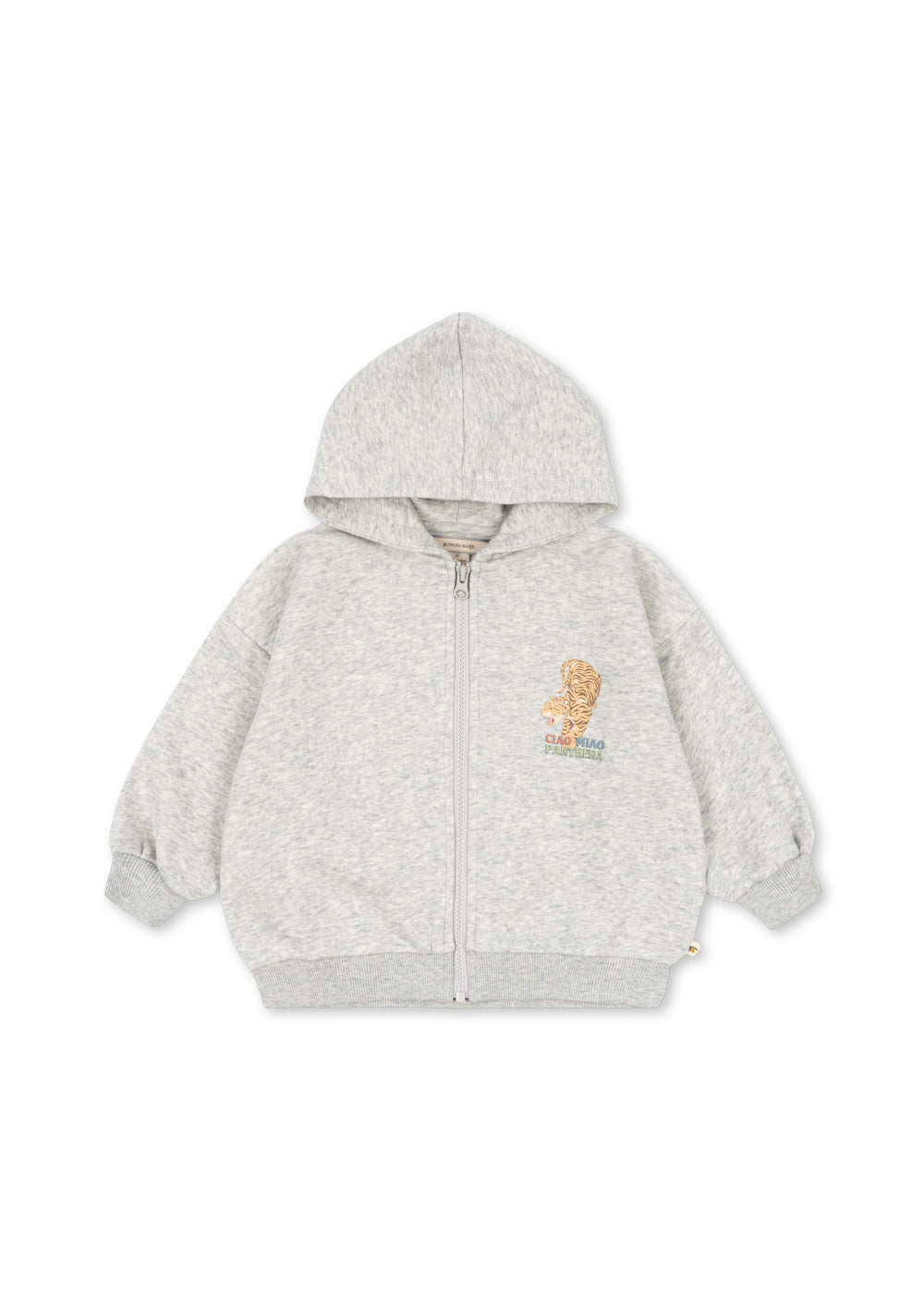 Sweatervest Lou met tijgerprint – Grey Melange – Konges Sløjd