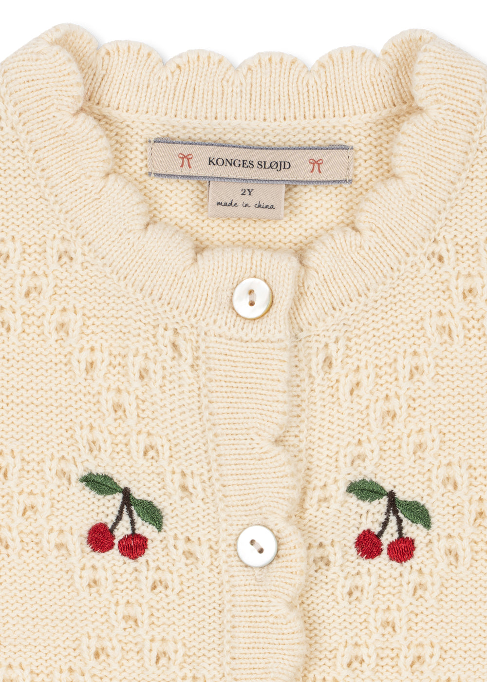 Cardigan Cocolo - 100% laine - Ajour/Buttercream - Konges Sløjd