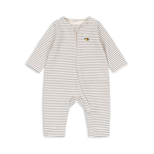 Onesie Basic Zip - Stripe Como - Organic cotton - Konges Sløjd - product photo - image 2