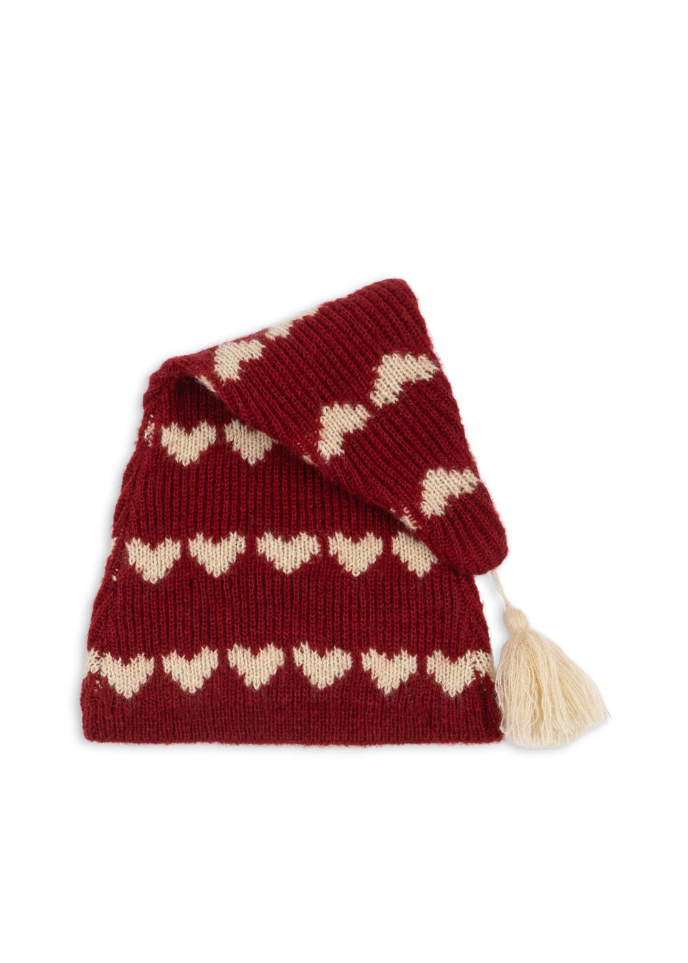 Knitted Christmas hat Laula – Heart – Wool blend – Konges Sløjd