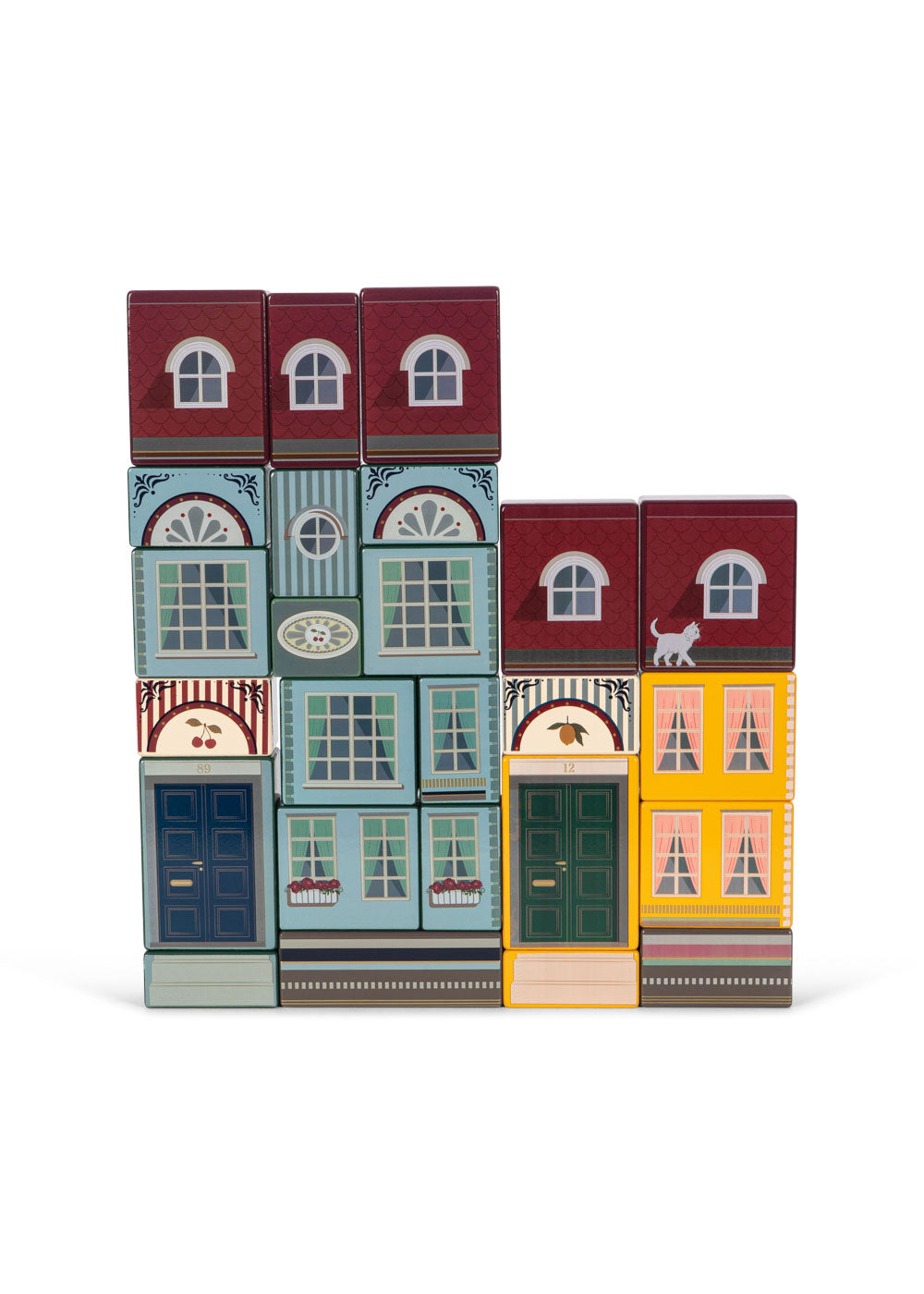 Blocs de construction en bois Blocks Copenhagen – 25 pièces – Bois FSC – 18+ mois - Konges Sløjd