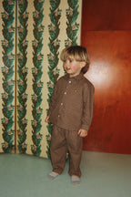 Flannel Trousers Foret – Chocolate Check – Organic Cotton – Konges Sløjd