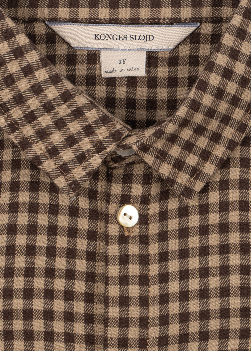 Chemise en flanelle Foret – Carreaux Chocolat – Coton biologique – Konges Sløjd