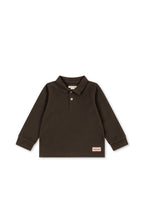 Long Sleeve Polo Florian – Slate Black – Organic Cotton – Konges Sløjd