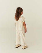 Broek met strikjes - Biologisch katoen - Cream/wit - Copenhagen Colors - productfoto