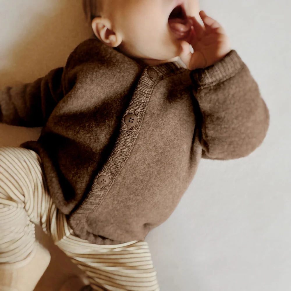 Cardigan - Merino wol fleece - 100% wol - Jasje/Vestje - Joha