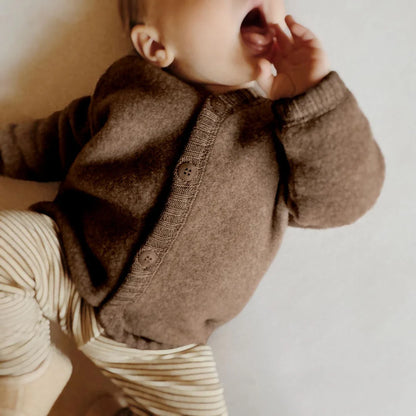 Cardigan - Merino wol fleece - 100% wol - Jasje/Vestje - Joha