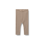 Wollen legging Agi - Wood Stripe - 100% merino wol - Wheat achter