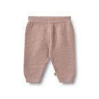 Pantalon en maille Antonie - Coton biologique - Devant en rose séchée blé
