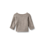 Gilet cache-cœur Cleo - Gris Lune - 100 % laine mérinos - Blé

Dos