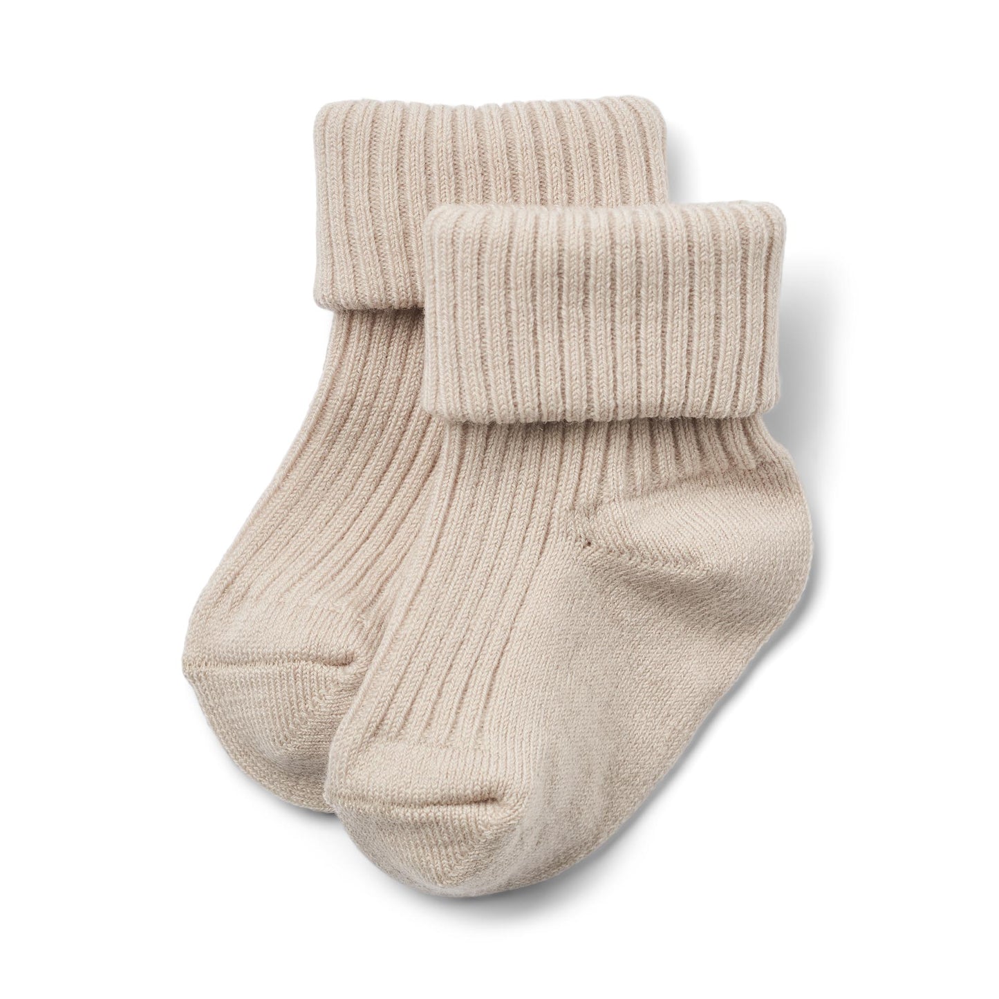 Wollen sokken rib - Ziggy - 2 paar - Caramel/beige - Wheat beige